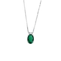 Necklace Roman Gioielli Woman FAVOLA in White Gold Smeraldo 0.38 Ct COLL.SME-J-3 - COLL.SME-J-3